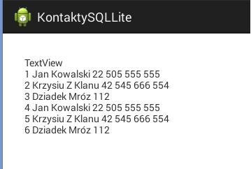 Jedyne co powinno je odróżniać to identyfikatory rekordów tj. zawartość kolumny nr będącej kluczem głównym tabeli telefony a mającej własność autoincrement.