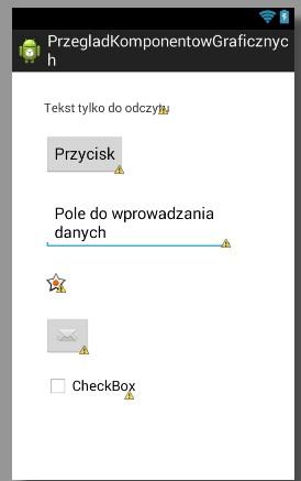 Elementy wizualne Przegląd podstawowych komponentów graficznych Tutaj zajmiemy się najczęściej używanymi, podstawowymi komponentami graficznymi.