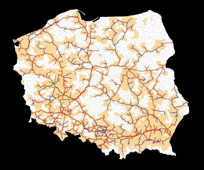 Dystrybucja Stabilny rozwój sieci i wzrost wolumenu dystrybucji gazu (+2,4% CAGR 2005-2016) tys.