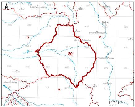 Rysunek 3. Lokalizacja JCWPd nr 80. Źródło: Państwowa Służba Hydrogeologiczna. Tabela 14. Charakterystyka JCWPd nr 81.