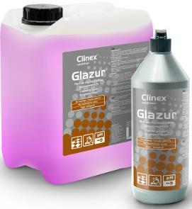 CLINEX GLAZUR, preparat do mycia podłóg glazurowych Kod: 77-162 (1 L), Kod: 77-163 (5 L) dodatkowe wybłyszczenie czyszczonej glazury silniejsza warstwa chroniąca przed przyszłymi zabrudzeniami