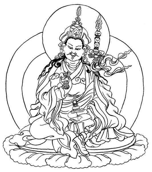 Błogosławieństwo Okrągłej Czapki Guru Rinpocze Wstęp Ustaw wizerunki Guru Rinpocze, Guru Czena i Guru Lina. Połóż przed nimi Okrągłą Czapkę Guru Rinpocze. Daj ofiary: świecie, kadzidła itd.