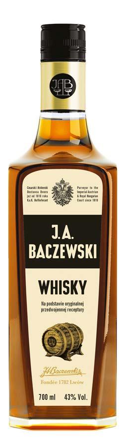 81 J.A. BACZEWSKI WHISKY AUSTRIA 82,99 brutto -15% 70,54 brutto Po tę whisky klienci chętnie sięgają szczególnie przed świętami.