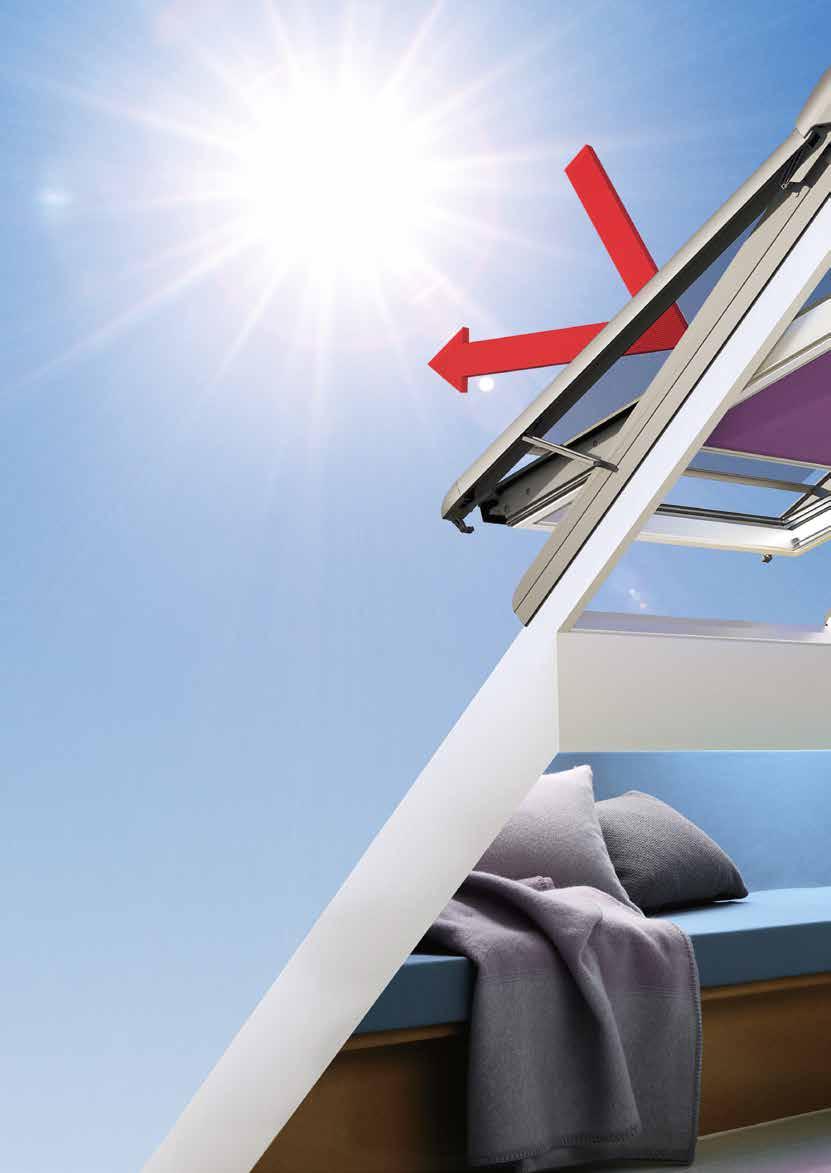 2 kroki do osiągnięcia komfortu na poddaszu Okna dachowe VELUX perfekcyjnie sprawdzają się w dostarczaniu świeżego powietrza i światła słonecznego, a markizy i rolety VELUX są doskonałymi