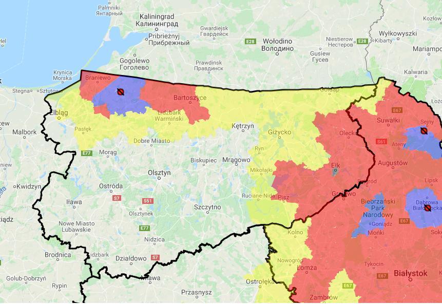 Current situation in pigs Warminsko-Mazurskie Region in municipality of Pieniężno, braniewski district, in the area listed in Part III of the Annex to CID 2014/709/EU: