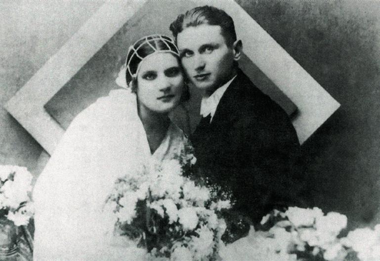 Zdjęcie ślubne Stanisława i Leokadii Sojczyńskich, 1932 r.