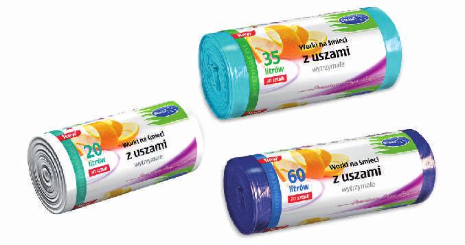 prosty zgrzew dna, dziêki któremu zwiêkszona jest u yteczna pojemnoœæ worka (po roz³o eniu) - s³u ¹ do pakowania odpadów sanitarnych i œmieci - wytrzyma³e na obci¹