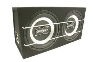 SKRZYNIE BASOWE (German E Engineering) HX2-60 BOX PROMOCYJNA subwoofery z serii HX2-60 w obudowach zamkniętych (EU) ze wzmocnieniem, płyta MDF 18mm (przednia ścianka MDF 25mm), czarna tkanina, frez