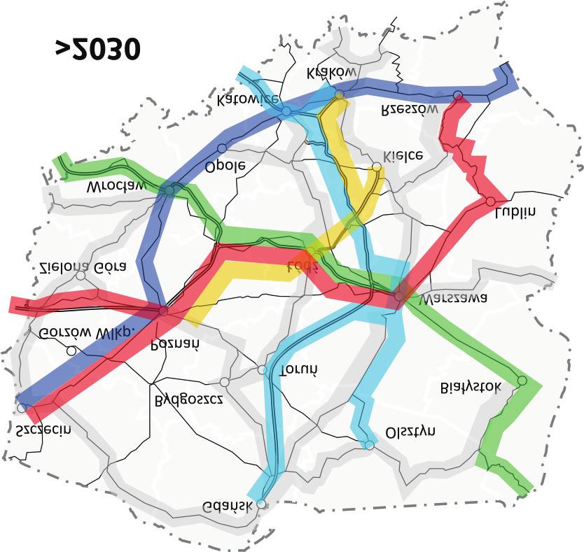 32 Pomykała A. skróci czas przejazdu z miast zachodniej Polski do Warszawy i do miast wschodniej Polski, co wpłynie na zwiększenie popytu na podróże kolejowe.