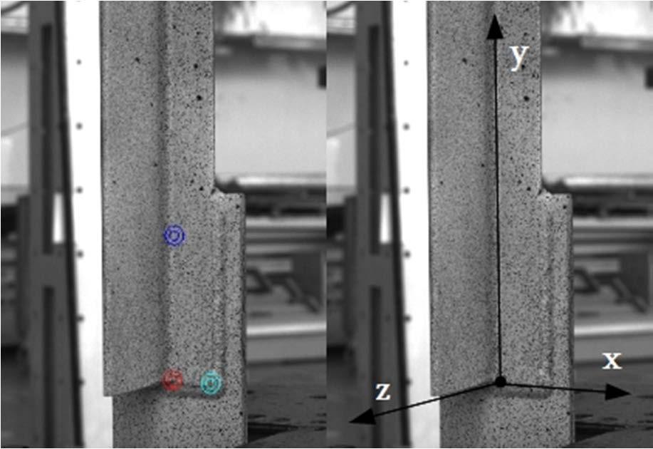 (b), y displacement (c), z displacement (d) a) b) Rys.