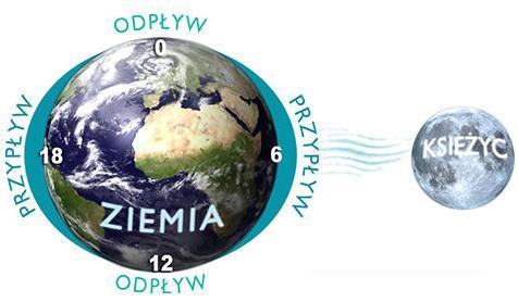 Energia mórz i oceanów, c.d. Energia pływów Grawitacyjne współdziałanie Słońca, Ziemi i Księżyca powoduje, że woda na naszym globie stale "chlupie" lub się buja będąc cały czas w ruchu.