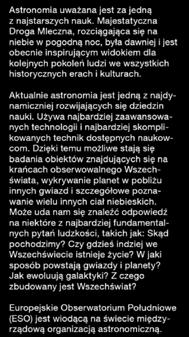 Europejskie Obserwatorium Południowe (ESO) jest wiodącą na świecie międzyrządową organizacją astronomiczną.