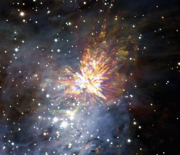 ALMA (ESO/NAOJ/NRAO)/M. Kaufman & the NASA/ESA Hubble Space Telescope ALMA (ESO/NAOJ/NRAO), J. Bally/H. Drass et al.