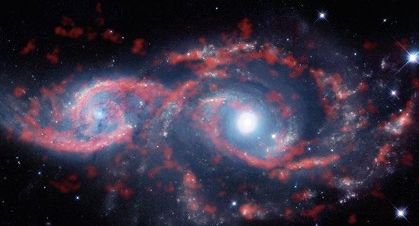 Nowe obserwacje ALMA dają astronomom wgląd w wybuchy związane z drugim końcem cyklu życia gwiazd ich narodzinami (na zdjęciu: obszar