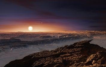 3 Odkrycie planety w ekosferze wokół Proximy Centauri, najbliższej gwiazdy względem Słońca Długo oczekiwana planeta, oznaczona jako Proxima b,