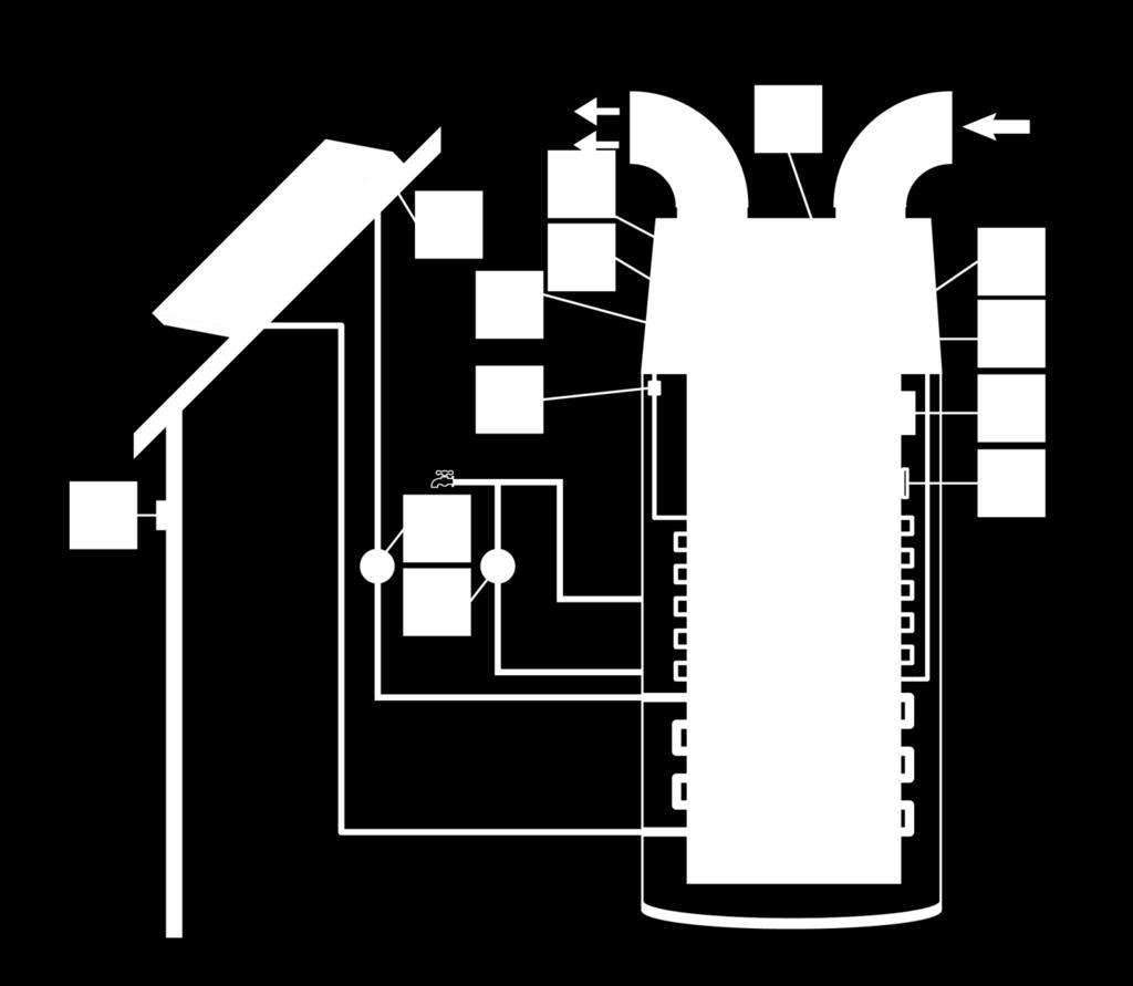 Poniższy schemat przedstawia przykładową instalację z wykorzystaniem kolektora słonecznego: Tech * Schemat poglądowy schemat nie zastępuje projektu instalacji C.W.U.
