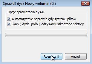 Kliknij obok przycisk rozwiń, aby zobaczyć szczegóły. Jakie etapy zostały przetworzone? Kliknij Zamknij Wybierz zakładkę Narzędzia> Sprawdź teraz. Zaznacz opcje w obu polach wyboru.