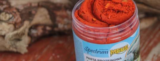 Seria Spectrum PASTA PROTEINOWA Pasta proteinowa to idealny sposób na wzbogacenie Twojej przynęty. Jest gotowa do użycia, wystarczy oderwać potrzebnej wielkości kawałek pasty i okleić nią przynętę.