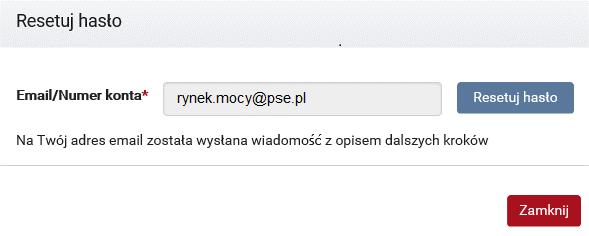 W tym celu należy wpisać numer konta użytkownika PURM lub adres e-mail podany w procesie zakładania konta.