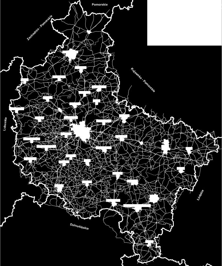 . Lokalizacje zintegrowanych węzłów przesiadkowych w województwie