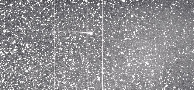 Rys. 41. Kometomagnetyczna burza na komecie Enckego Okresowa kometa Enckego, podczas kolejnego powrotu do peryhelium, w drugiej połowie kwietnia 2007 roku poruszała się wewnątrz orbity Merkurego.
