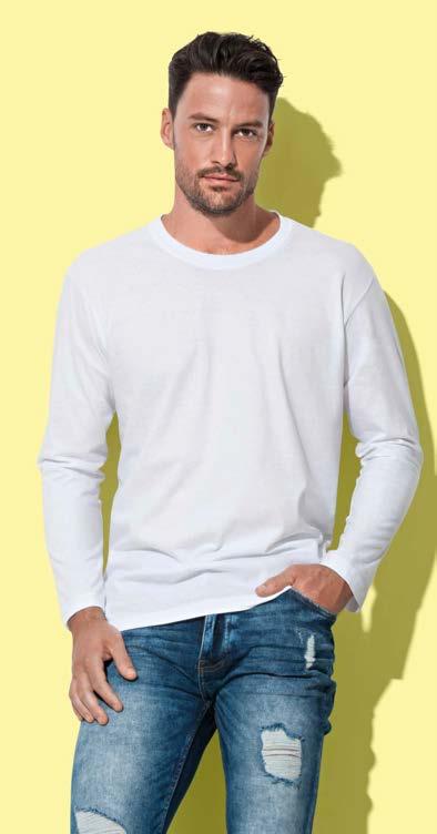 BESTSELLER Classic-T Long Sleeve T-shirt z długim rękawem dla mężczyzn Classic T-shirts 99 S 2XL 155 g/m 2 96 CASUAL FIT 100% bawełny ring-spun; single jersey (GYH: 85% bawełny, 15% wiskozy) ST2500