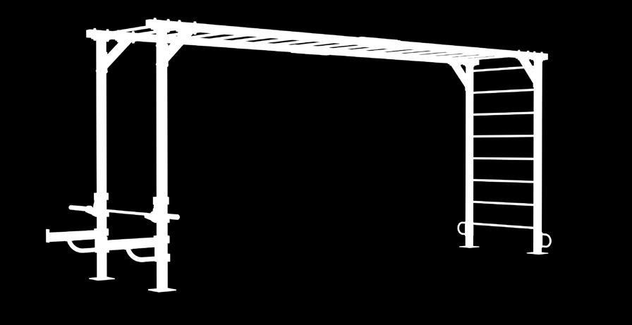 sztangą (squat/bench station) oraz 2 stanowiska bokserskie (box station), ponadto można łączyć bramę z linami