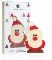 zł Figurka Mikołaja z najwyższej jakości czekolady białej w  3947 XMAS CREW SANTAS & TREE