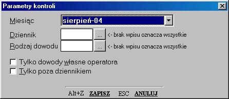 Możliwości jest znacznie więcej i należy uważnie czytać opisy funkcji pojawiające się na ekranie. Wykaz dostępnych funkcji jest też w rozdziale poświęconym sprawozdaniom.