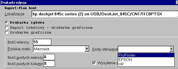 5. WYDRUKI Przed rozpoczęciem drukowania należy zwrócić uwagę na menu Administracja -> przypisanie drukarek do raportów. Tam musimy przypisać drukarki do raportów.