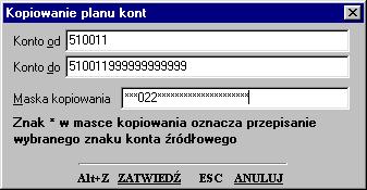 Podczas dopisywania konta system wykonuje wszelkie niezbędne kontrole a o ewentualnych nieprawidłowościach informuje odpowiednim komunikatem.