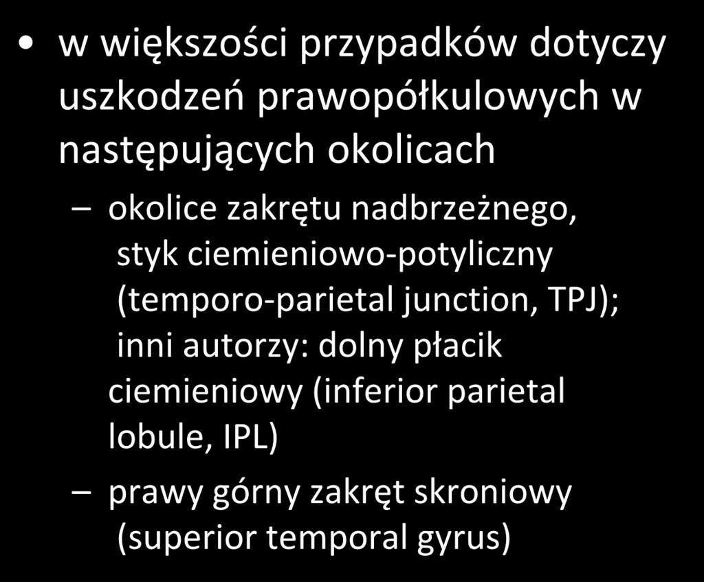 najczęstsza lokalizacja uszkodzeń w większości przypadków dotyczy uszkodzeń