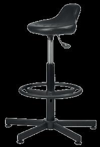 średnicy 700 mm gwarantuje stabilność krzesła W standardowej ofercie krzesło z podnóżkiem na stopkach. Opcjonalnie- na kółkach Nr kat.