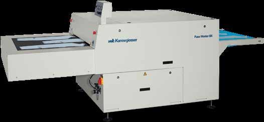 PRASOWANIE Podklejanie Klejarka Kannegiesser BX 1000 Kompaktowa forma minimalizuje wielkość maszyny. Powierzchnia robocza 1000 /600 mm.