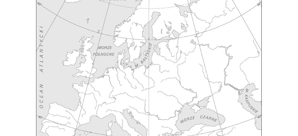 Zadanie 12. (0-7 p.) I. Zaznacz na mapie państwa / terytoria, gdzie w XVII w. zwyciężył: a) luteranizm b) kalwinizm Zadanie 13. (0-6 p.) Wpisz po dwie miejscowości, w których istniały w XVI w.