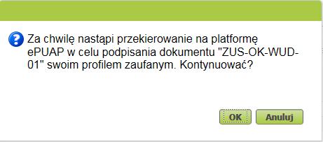 Należy wybrać sposób podpisania dokumentu: Dokument można podpisać