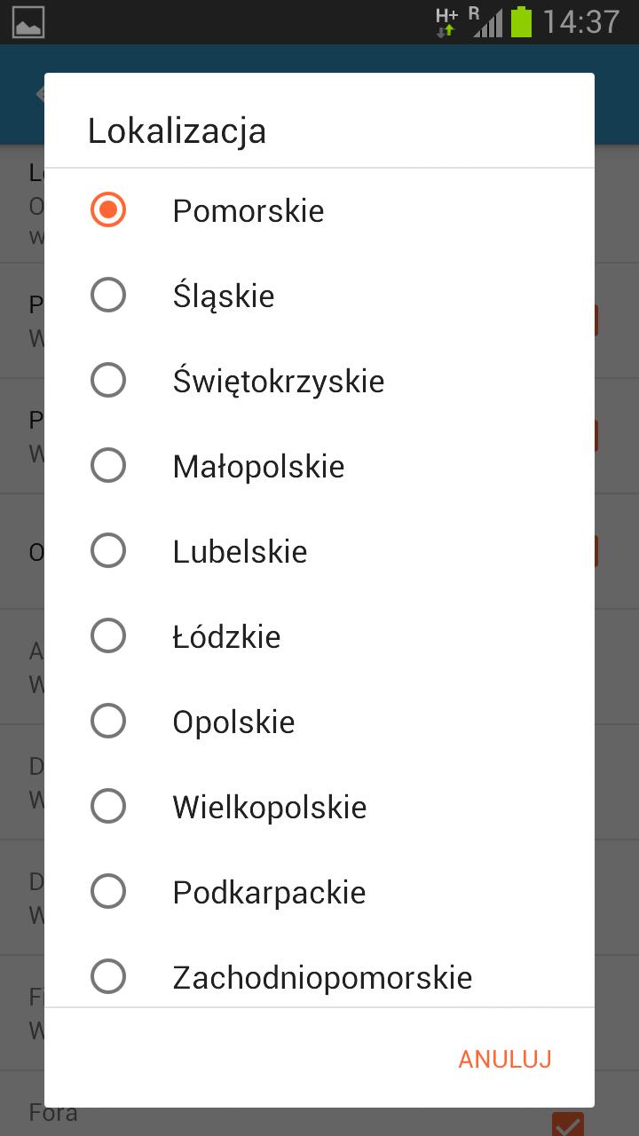 Zakładka Ustawienia -