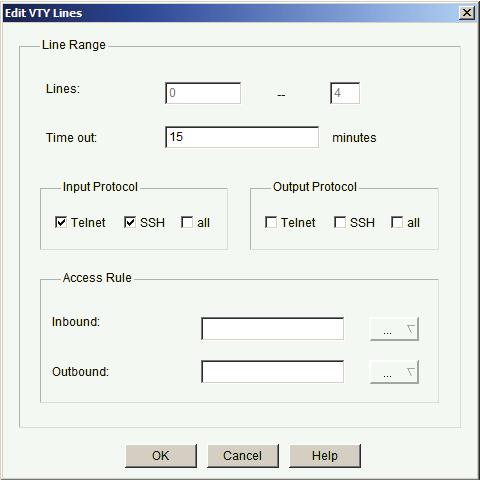 Kliknij na pole wyboru Input Protocol > Telnet.