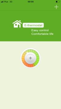 . DODANIE URZĄDZNIA Uruchom aplikację MyE-Thermostat. Telefon powinien być podłączony do sieci Wi-fi. Naciśnij przycisk aby dodać urządzenie.