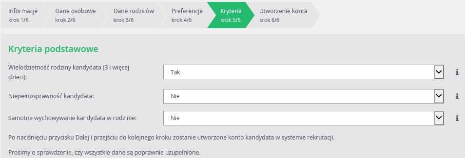 prowadzący do przeprowadzenia rekrutacji. W zależności od żłobka lub grupy kryteria oraz ich liczba mogą być różne.