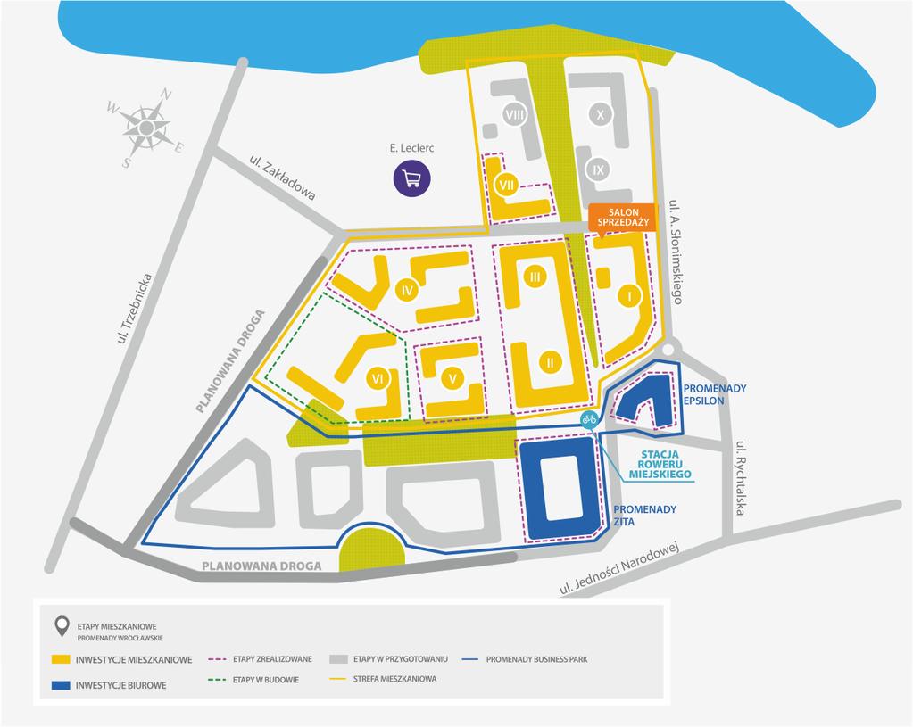 Flagowy projekt: Promenady Wrocławskie Nowoczesny kompleks mieszkaniowo-biurowy na powierzchni 15 hektarów Wybudowane W realizacji Planowane Cześć mieszkaniowa (liczba lokali) 1 149 480 573 Część