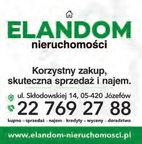 biuro@portman.com.pl Agentów/pośredników w obrocie nieruchomościami; podstawa plus prowizja, zasięg: linia otwocka, ELANDOM nieruchomości, ul. Skłodowskiej 14, Józefów, a.