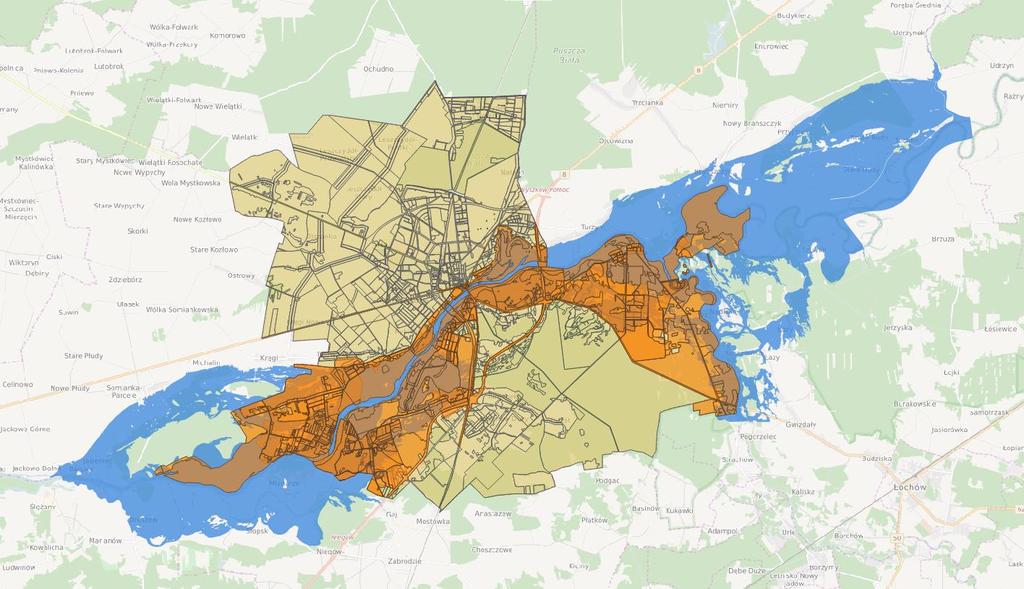 Wyszukanie informacji o planowanych terenach mieszkalnych na obszarze zagrożonym powodzią