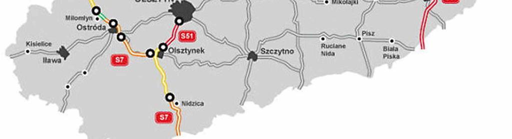 Z projektów które nadal są w fazie realizacji pozostały: budowa drogi ekspresowej S7 Koszwały- Kazimierzowo, obecnie na etapie przetargu na sporządzenie