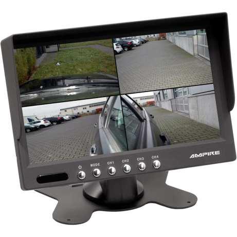 (przyssawka do szyby i przyklejany) 449 zł MONITOR TFT 7 z 4 wejściami WIDEO i spliterem obrazu DANE TECHNICZNE - 17,8 cm (7 '') aktywna matryca LCD (kolor) -