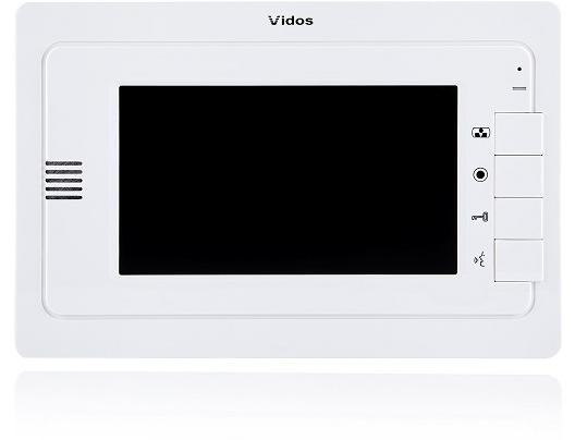 Monitory MONITOR M270W S2 Monitor głośnomówiący z dodatkową słuchawką Ekran kolorowy 7 panoramiczny TFT LCD Posiada wbudowaną pamięć na rejestr 100 zdjęć Obsługa 2 stacji bramowych (lub 1 stacja+1
