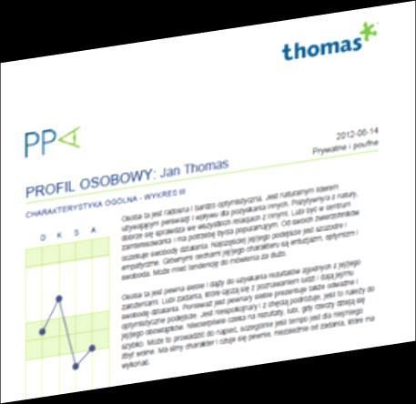 NARZĘDZIE THOMAS INTERNATIONAL Analiza Thomas PPA -> teoria M.