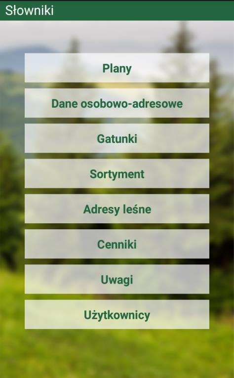 2.4. Menu Słowniki Dla wydajniejszej pracy, oraz zmniejszenia możliwości popełnienia błędów, program