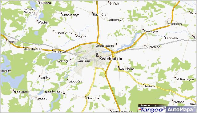 Rys. 1. Grodziszcze ma mapie Obszar zajmowany przez Grodziszcze wynosi ok. 819 ha z czego grunty orne stanowią ok. 67 %, a lasy ok. 8,5 %.