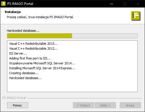 www.predictivesolutions.pl PS IMAGO Portal 5.0 /// instrukcja instalacji 10 Instalacja komponentów Na ekranie prezentowany jest postęp instalacji w postaci paska postępu.